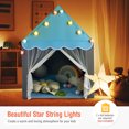 thumbnail image 3 of Infans Kids Playhouse Tent Large Castle Fairy Tent Gift w/Star Lights Mat Blue, 3 of 7