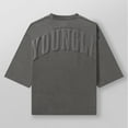 thumbnail image 4 of Camiseta de gran tamaño para hombre, chaqueta de manga corta de algodón con estampado de espuma, deportes americanos, fitness y ocio, novedad, 4 of 5