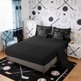 thumbnail image 4 of Erosebridal Distressed Hockey Twin Bedding Sets, Sport Bedding Comforter Set for Men and Boys, Black Reversible 7pcs, 4 of 6