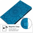 thumbnail image 5 of Dteck Flower Patterned Case For Amazon Kindle Fire HD10 2017/2018/2019 Released (10.1-inch),Magnetic Leather Card Holder Wallet Folio Kickstand Protective Cover,Blue, 5 of 6