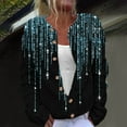 thumbnail image 2 of VEKDONE Cardigan Femme Manches Longues Découpé Couleur Unie Veste Décontractée Bleu TG, 2 of 5
