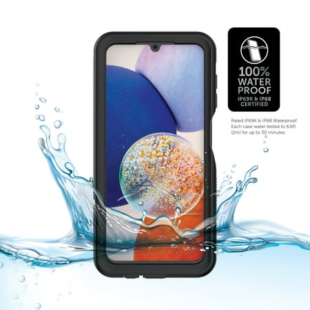 Body Glove Tidal Waterproof Phone Case for Samsung Galaxy A14 5G - Black/Clear