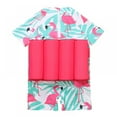 thumbnail image 2 of Kids One-piece Rashguard Swimsuit Float Suit, Uccdo Little Boys Girls Floral Cartoon Zip up Buoyancy Swimsuit Bathing Suit 2-6Y, 2 of 7