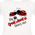 thumbnail image 4 of Inktastic My Great Aunt Loves Me with Cute Ladybugs Boys or Girls Long Sleeve Baby Bodysuit, 4 of 5