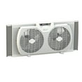 thumbnail image 1 of Comfort Zone Ventilateur de Fenêtre Double Portable de 9 Pouces, avec Contrôle du Flux d'Air Réversible, Blanc, 1 of 7