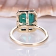 thumbnail image 3 of Emerald Cut Emerald Engagement Ring 925 Sterling Silver yellow gold plated Ring, 3 of 5