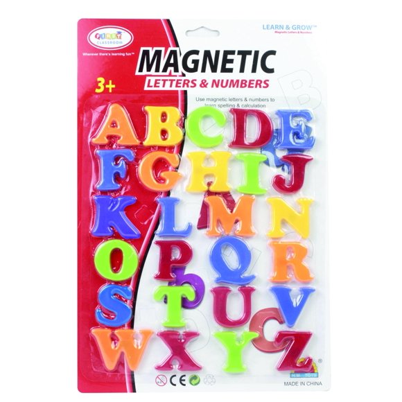 First Classroom Lettres Magnétiques Majuscules Fantaisie dans une Carte Blister, 1.5 Pouces