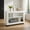 White, variant on Resenkos Joge 37,4" Wide Console Table Cart with Six Shelves, Casters, Entryway Table, Side Table, Living Room Table, for Living Room White