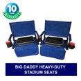 thumbnail image 1 of CHRISTMAS SPECIAL Big Daddy Super Heavy-Duty Stadium Seats - Portable & Easy To Carry - Two Chairs with Two Seat Cushions, Four Drink Holders & One Blanket - 10 Years Warranty, 1 of 8
