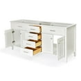 thumbnail image 7 of Ariel D073d-Bc Kensington 72" Double Free Standing Vanity Cabinet Only - White, 7 of 7