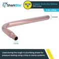 thumbnail image 2 of Shark Bite 22791 1/2" X Closed 4" X 8" Copper Stubout Elbow, 2 of 5