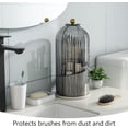 thumbnail image 5 of Makeup Brush Holder with Lid, Dustproof Rotating Cosmetic Organizer for Vanity, Bathroom, Countertop, 5 of 8