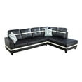 thumbnail image 5 of Star Home Living Corp Harry Faux Leather Right Sectional Sofa in Black/White, 5 of 8