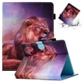 thumbnail image 1 of SaniMore Universal Case for 8.0-8.4 Inch Display Tablet, PU Leather Wallet Case Auto Wake/Sleep Card Slots Dual Viewing Angles Full Protective Case for All Kinds of 8.0-8.4 inch Tablet, Lion, 1 of 7