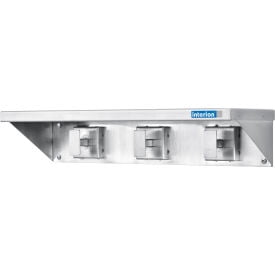 Global Industrial 695717 Interion 16 in. Coat Rack with Shelf - Stainless Steel - Silver