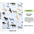 thumbnail image 3 of Horse Blanket Horse Gifts for Girls Boys Women Throw with Horses Design Fuzzy Horse Stuff Knight Horsemen Equestrian Gifts for Horse Lovers Kids and Toddler Style 1, 3 of 7