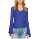thumbnail image 2 of Free People Blusa de punto Soo Dramatic para mujer, azul, pequeña Free People Tejer, 2 of 2