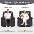 thumbnail image 6 of JMYMRY Power Lift Recliner Chair for Elderly with Vibration Massage and Heating, Adjustable Rocker with Cup Holders and Side Pockets, USB Charge Port, Gray, 6 of 9
