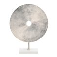 thumbnail image 1 of Sagebrook Home 15593-01 21 in. Disc On Marble Base Sculptures, Silver, 1 of 1