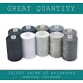thumbnail image 2 of Sewing Thread - Spools of Polyester Thread for Sewing Machine for Beginners Hand Stitching Quilting - yds Each in Colors + Bonus, 2 of 6