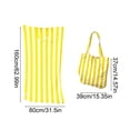 thumbnail image 3 of Integrated Beach Towel Bag with Shoulder & Backpack - Portable Swimming Towel, Stylish Geometric Design, Durable Nylon, Perfect for Beach, Travel & Camping,Yellow, 3 of 6