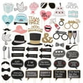thumbnail image 1 of MasteelfCA 53pcs Wedding Party Photobooth Props Beard Lips Party Decorations Camera Cocktail Photo Booth Props, 1 of 5