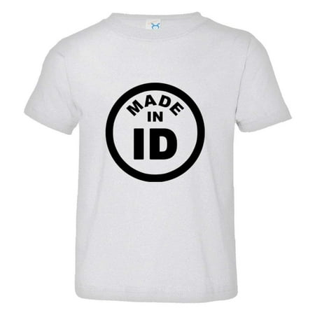 

PleaseMeTees™ Toddler From Born Made In Idaho Potato ID Logo Label HQ Tee