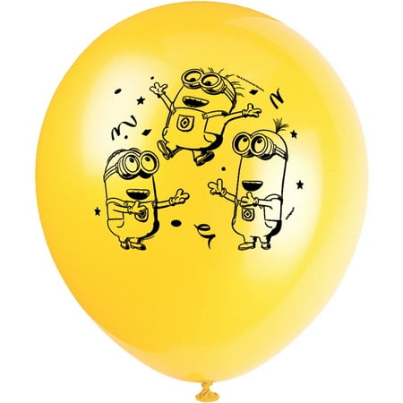 Latex Despicable Me Minions Balloons, 12 in, 8ct