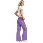 Landau Women's 9502 Urbane Relaxed Drawstring Pant Wisteria Purple Large