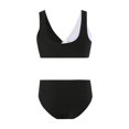 thumbnail image 5 of Kogui Girls Bathing Suit Girls Swimsuit, Girls Bathing Suit Color-Block Cutout Bikini Set Two Piece Girls' Swimwear Size 9-10 (White,9-10 Years), 5 of 6