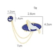 thumbnail image 3 of Bufanda Clips de Cadena Yinane Broche elegante para mujer aleación Estrella ballena, 3 of 8