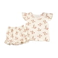 thumbnail image 1 of Odeerbi 6M-3Y Niñas Trajes de Verano Camisetas de Tirantes Florales de Algodón Bloomers Cubrepañales Pantalón Corto Conjunto de Dos Piezas Volantes Estampados, 1 of 6