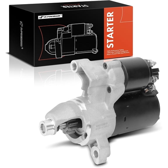 A-Premium Starter Motor Compatible with Audi Q5 2009-2012 3.2L, A5 Quattro 2008 3.2L, S5 2008-2009 4.2L, 12V 1.4 KW 10-Teeth Clockwise, Replace# 0001108415, 0001108416