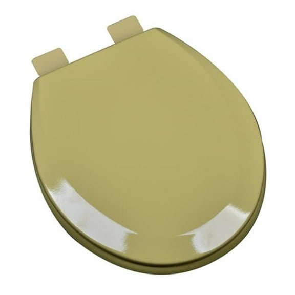 Plumbing Technologies 1F1R5-53 Premium Molded Round Wood Toilet Seat- Harvest Gold
