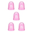 thumbnail image 2 of Methold Silicona guitarra puntas de los dedos protectores de dedos ukelele Fingerstall transparente no alergénico reutilizable instrumentos Rosa XS 5Conjunto, 2 of 6