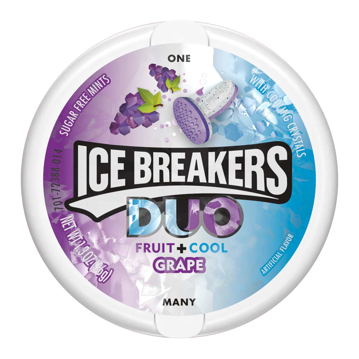 Duo Mint Grape Ice Breakers Mints Tin, 3 Pack (1.3 oz Each)