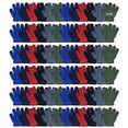 thumbnail image 2 of SOCKS'NBULK Kids Gloves & Mittens in Bulk, Winter Striped Children Age 3-8 (72 Pairs Solid Gloves), 2 of 7