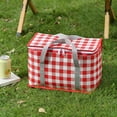 thumbnail image 6 of Insulated Picnic Basket Cooler with Aluminum Foil Lining, Foldable Camping Lunch Bag for Food and Drinks, Portable Thermal Carrier for Outdoor Picnics Beach BBQ and Family Outings, 6 of 6