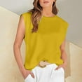 thumbnail image 2 of Bovemsi Women's Tanks & Camis Round Neck Loose Short Sleeve T Shirt Vest Fashion Casual Top Camisoles for Under Clothes, 2 of 4