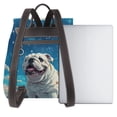 thumbnail image 3 of Yiaed Starry Sky Cloud Bulldog Print Laptop Backpack for Women Slim Computer Bag Work Travel College Backpack Purse Fits 14 Inch Notebook, 3 of 4