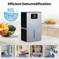 thumbnail image 2 of EGEH Dehumidifiers for Bedroom, 95 OZ Dehumidifier for Room with Auto Shut Off, Sleep Mode (950 sq. ft) Portable Dehumidifier for Bathroom, Home, Basement, RV, 7 Colors LED Light, Silver, 2 of 6