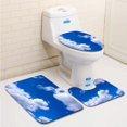 thumbnail image 1 of Juego de alfombras de baño ABPHQTO Cielo Nubes 3 piezas Alfombra de baño Contorno y tapa de inodoro, 1 of 2