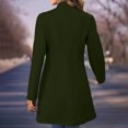 thumbnail image 7 of Wutalume Women's Fashion Long-Line Slim-Fit Coat Solid-Colour Long-Sleeved Outerwear, Elegant Wool Blend, Perfect for Fall and Winter, Office and Casual Occasions,Army Green L, 7 of 7