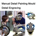 thumbnail image 2 of Máscara de dinosaurio XianweiShao Mandíbula móvil Látex Horror, 2 of 5