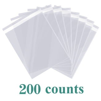 100 Clear Cellophane Bags - Flat, 9x12 Inches, 1.2 Mil BOPP For Party Favors & Gifts