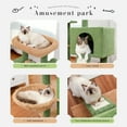 thumbnail image 3 of Vivifying Cat Tree 41 Inches Cactus Cat Tower with Sisal Covered Scratching Post and Cozy Condo for Indoor Cats, Cat Climbing Stand with Plush Perch &Soft Hammock for Multi-Level Cat Play House, 3 of 9