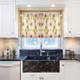 thumbnail image 5 of Yayeee Kitchen Curtains Tier Pair Light Filtering 27"x36" Rod Pocket Short Cafe Window Panel, Retro Pink Stars, 5 of 7