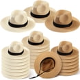 thumbnail image 1 of Sombrero de paja Sureio para sol de verano y playa, 24 unidades, 1 of 7