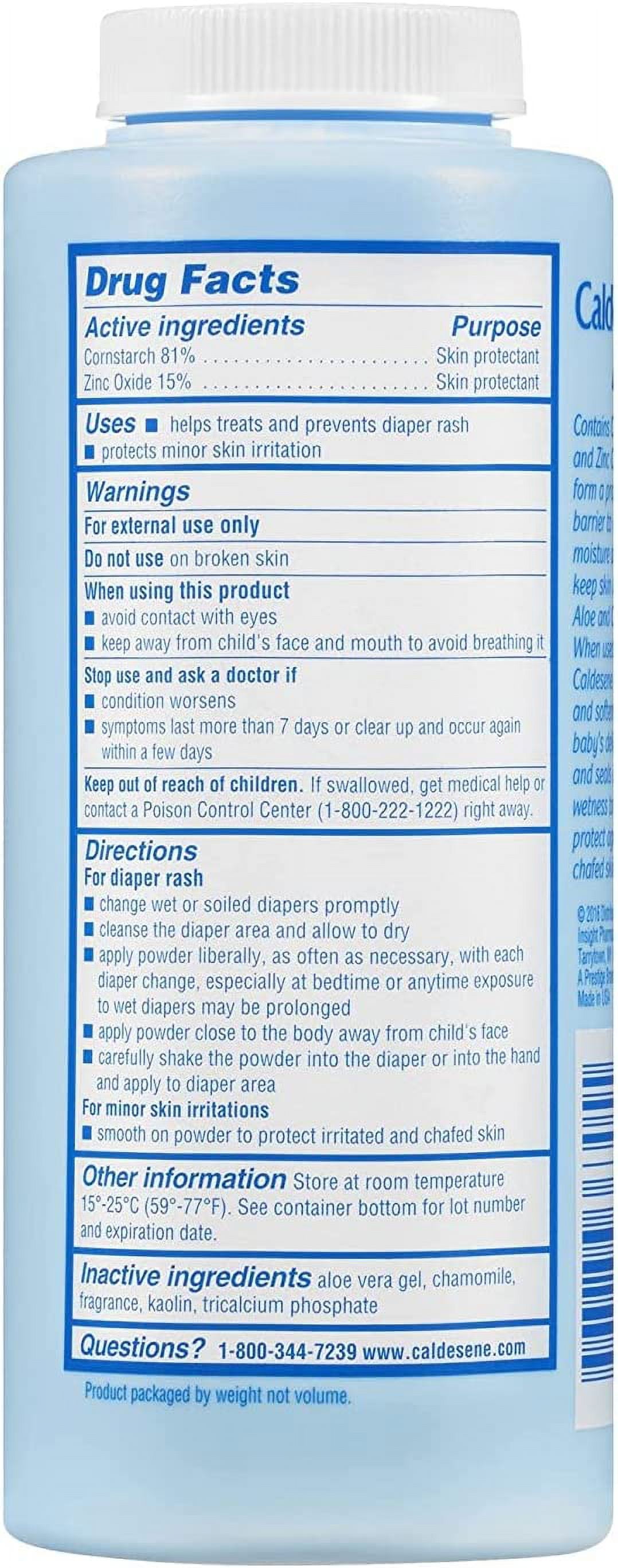 Caldesene Baby Cornstarch Powder With Zinc Oxide 5 oz (Pack of 10)