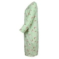 thumbnail image 4 of Emme Jordan 3/4 Sleeve Fleece Snap-Front Women's Duster-Mint Roses-Size Medium, 4 of 4